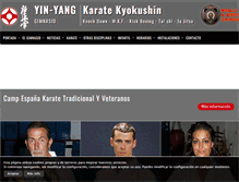 Tablet Screenshot of gimnasio-yinyang.com